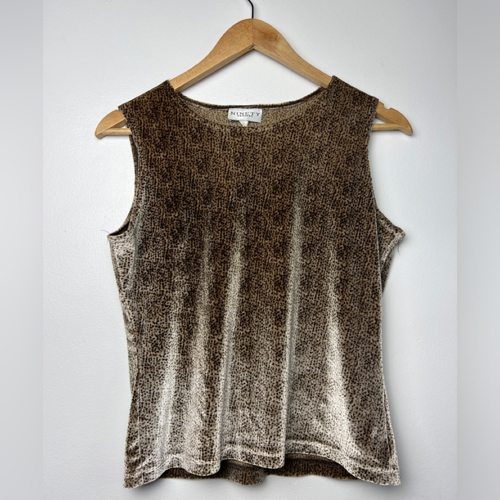 Vintage velvet cami top. Leopard print. Super cute.
